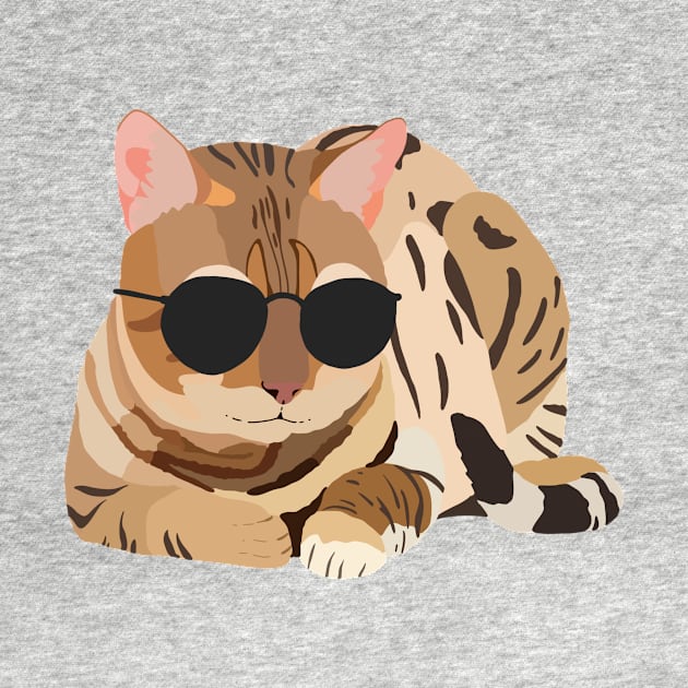 Cool Cat, Cat with Sunglasses, Chill Kitty by sockdogs